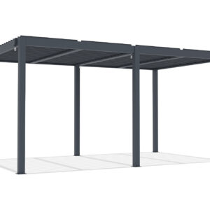 Bioklimatische Pergola 5x3 freistehend Agosta Aluminium grau – Bild 1