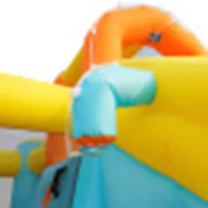 Aufblasbarer Wasserpark für Kinder: Burg, Rutsche und Schwimmbad. Inklusive Gebläse, Maße 405 × 416 × 218 cm, ideal zum Beispiel – Bild 6