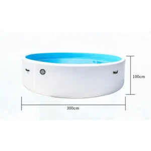 300x100 cm runder aufblasbarer Pool aus Monofilamentmaterial, Outdoor-Familienpool, ideal für sommerlichen Wasserspaß im Garten – Bild 8