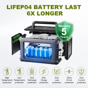 ALLPOWERS R600 tragbares Kraftwerk mit Solarpanel (optional), 299 Wh 600 W LiFePO4-Akku für Zuhause-Backup, Outdoor, Camping, Wohnmobil – Bild 7