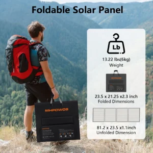 MHPOWOS Tragbares Solarladegerät 40V 220W Faltbares Solarpanel-Kit für Jackery Bluetti Ecoflow Powerstations Wohnmobil Camping Terrasse – Bild 6