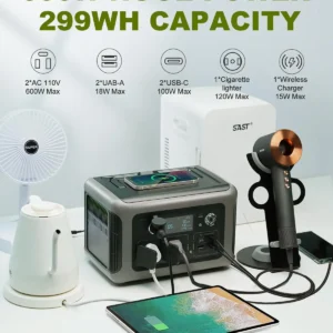 ALLPOWERS R600 tragbares Kraftwerk mit Solarpanel (optional), 299 Wh 600 W LiFePO4-Akku für Zuhause-Backup, Outdoor, Camping, Wohnmobil – Bild 9