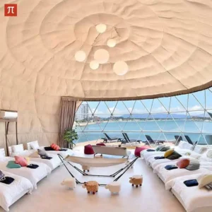 Geodätische Kuppel Manor Gewächshaus Zelt Erholungsort Urlaub Outdoor Glamping Rundzelt Transparent Sternenhimmel Luxus Hotel Kuppel – Bild 6