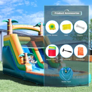 21ft riesige kommerzielle PVC aufblasbare Wasserrutsche Hüpfburg Schwimmbad mit Gebläse kommerzieller Kinderspielplatz Wasserrutsche - AliExpress 26 – Bild 9
