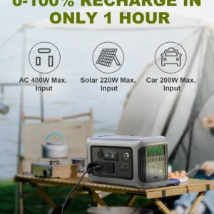 ALLPOWERS R600 tragbares Kraftwerk mit Solarpanel (optional), 299 Wh 600 W LiFePO4-Akku für Zuhause-Backup, Outdoor, Camping, Wohnmobil – Bild 6