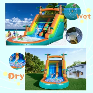 21ft riesige kommerzielle PVC aufblasbare Wasserrutsche Hüpfburg Schwimmbad mit Gebläse kommerzieller Kinderspielplatz Wasserrutsche - AliExpress 26 – Bild 10