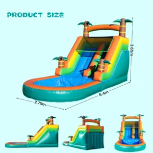 21ft riesige kommerzielle PVC aufblasbare Wasserrutsche Hüpfburg Schwimmbad mit Gebläse kommerzieller Kinderspielplatz Wasserrutsche - AliExpress 26 – Bild 3