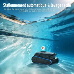 AIRROBO CP40 Poolroboter - Boden und Wand-Reinigung - 120min Laufzeit (170m²) - App - Großer Korb 4L – Bild 2
