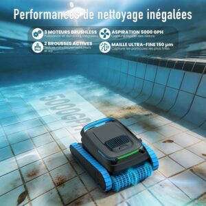 AIRROBO CP40 Poolroboter - Boden und Wand-Reinigung - 120min Laufzeit (170m²) - App - Großer Korb 4L – Bild 5