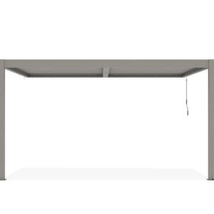 Angebundene bioklimatische Pergola Piana 4x3m aus Aluminium in Taupefarben – Bild 2
