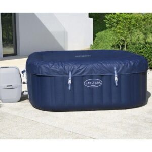 BESTWAY Lay-Z-Spa Hawaii AirJet Aufblasbarer Whirlpool - 4-6 Personen - Quadratisch 180 x 180 x 71 cm - 140 Düsen – Bild 3