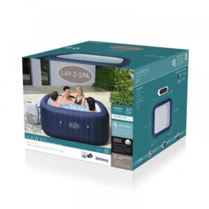 BESTWAY Lay-Z-Spa Hawaii AirJet Aufblasbarer Whirlpool - 4-6 Personen - Quadratisch 180 x 180 x 71 cm - 140 Düsen – Bild 4