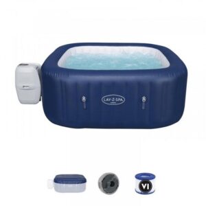 BESTWAY Lay-Z-Spa Hawaii AirJet Aufblasbarer Whirlpool - 4-6 Personen - Quadratisch 180 x 180 x 71 cm - 140 Düsen – Bild 1