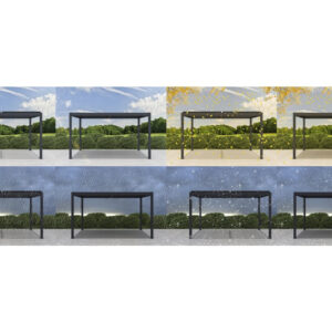 Bioklimatische Pergola mit LED "windsor" aus Aluminium 3 x 4 - grau – Bild 6