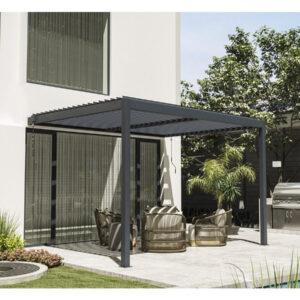 Bioklimatische Schrägpergola mit LED "windsor" - 3 x 4 m - anthrazit – Bild 3