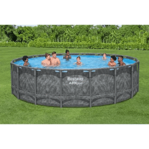 BESTWAY APX 365™ Aufstell-Pool-Set – 549 x 132 cm – Rund (Sandfilter, 250g Polysphere, Leiter) + Skimmer – Bild 2