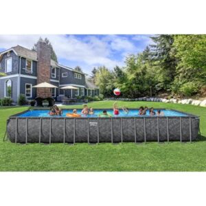 BESTWAY APX 365 Rohrrahmen-Aufstellschwimmbecken-Kit - 956 x 488 x 132 cm - Rechteckig (Sandfilter, 500g Polysphere, Leiter, Abdeckplane) – Bild 2