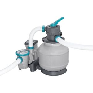 BESTWAY APX 365 Rohrrahmen-Aufstellschwimmbecken-Kit - 956 x 488 x 132 cm - Rechteckig (Sandfilter, 500g Polysphere, Leiter, Abdeckplane) – Bild 6