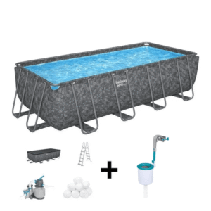 BESTWAY Aufstellpool-Set - APX 365 - 549 x 274 x 132 cm - Rechteckig (Sandfilter, 250g Polysphere) + Skimmer – Bild 1