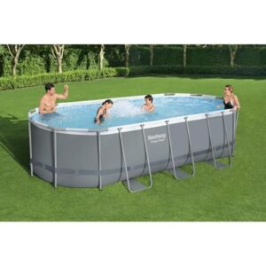 BESTWAY Steel Pro Max™ Ovales Aufstellschwimmbecken-Set - 549 x 274 x 122 cm - Oval (Kartuschenfilter, Abdeckplane, Leiter) – Bild 2