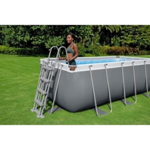 BESTWAY Aufstellpool-Set - Steel Pro Max - 422 x 201 x 122 cm - Rechteckig + Guppy Poolroboter – Bild 7