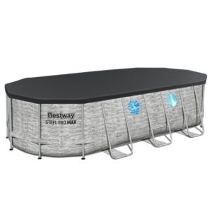 BESTWAY Aufstellpool-Set - Steel Pro Max™ - 549 x 274 x 122 cm - Oval (Kartuschenfilter, Abdeckung, Leiter) – Bild 1