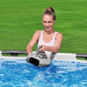 BESTWAY Steel Pro Max Aufstellpool-Set - 422 x 201 x 122 cm - Rechteckig + Quartz Poolsauger – Bild 6