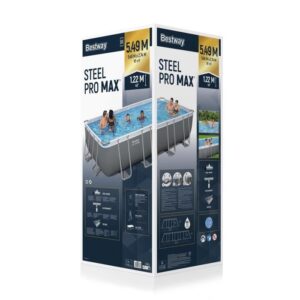 BESTWAY Steel Pro Max Aufstellpool-Set - 549 x 274 x 122 cm - Rechteckig (Sandfilter, Leiter, Abdeckplane) – Bild 9