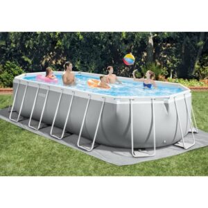 INTEX Frame Pool Set - Prism Frame - 610 x 305 x 122 cm - Oval (Pumpe, Abdeckplane, Bodenschutzmatte und Leiter) - 26798NP – Bild 4