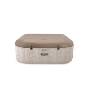 INTEX PureSpa Chevron Aufblasbarer Whirlpool 6 Personen Quadratisch + ZR100 Pool- und Spa-Reiniger – Bild 2