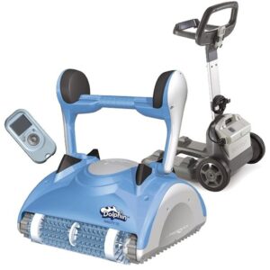 Elektrischer Poolroboter Maytronics Dolphin Nauty TC mit Fernbedienung und Wagen – Bild 1