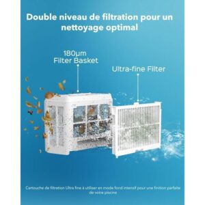 Akku-Poolroboter Wybot C2 - Doppelt ultrafeine Filtration - Hohe Akku-Laufzeit - Smartphone-App – Bild 4