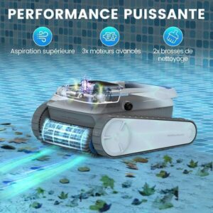 AIRROBO PC10 Akku-Poolroboter - Wände und Wasserlinie - 120 Min & 170m² Laufzeit - Hohe Saugkraft – Bild 2