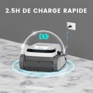 AIRROBO PC10 Akku-Poolroboter - Wände und Wasserlinie - 120 Min & 170m² Laufzeit - Hohe Saugkraft – Bild 5