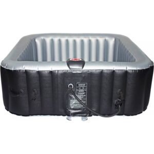 HABITAT ET JARDIN Aufblasbarer Whirlpool mit schwimmendem LED-Ring "Nice" - 6 Personen - Grau/Schwarz – Bild 2
