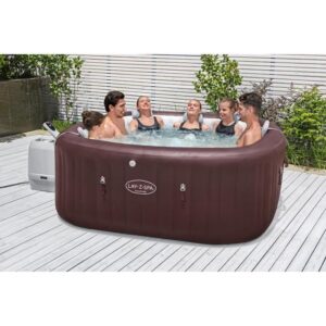 BESTWAY Lay-Z-Spa Maldives Aufblasbarer Whirlpool - Hydrojets - 201x201x80 cm - 5-7 Personen - Quadratisch – Bild 2