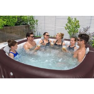 BESTWAY Lay-Z-Spa Maldives Aufblasbarer Whirlpool - Hydrojets - 201x201x80 cm - 5-7 Personen - Quadratisch – Bild 3
