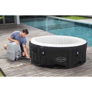 BESTWAY Lay-Z-Spa Miami Aufblasbarer Whirlpool Rund 2-4 Personen - 180x66 cm - 120 AirJets – Bild 4
