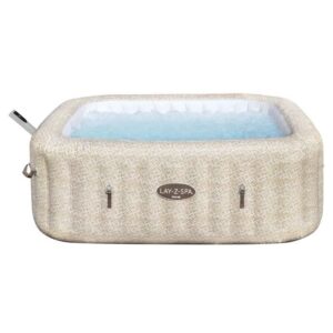 BESTWAY Lay-Z-Spa Rome Aufblasbarer Whirlpool - 180 Airjets - 201 x 201 x 71 cm - 5-7 Personen - Quadratisch - Sand – Bild 3