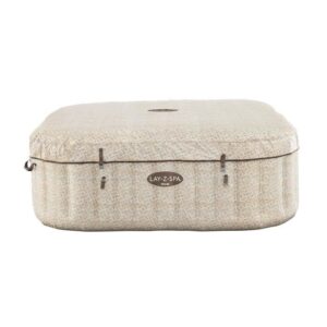 BESTWAY Lay-Z-Spa Rome Aufblasbarer Whirlpool - 180 Airjets - 201 x 201 x 71 cm - 5-7 Personen - Quadratisch - Sand – Bild 8