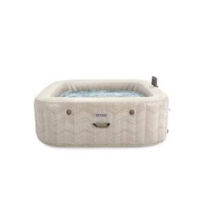 INTEX PureSpa Chevron Quadratischer Aufblasbarer Whirlpool 6 Personen mit Blasen – Bild 1