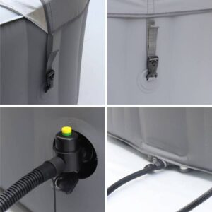 MSPA Aufblasbarer Whirlpool Quadratisch Fjord 4 - 4 Personen - Frostschutzsystem + Plane - 160 cm - PVC – Bild 4