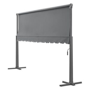 Freistehende Doppelpultmarkise Selenizza 300 x 300 x 260 cm Dunkelgrau – Bild 1