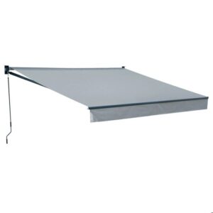 Markise SAULE 3,5 × 3m - Grauer Stoff und graues Gestell – Bild 1
