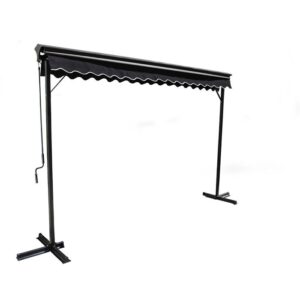 Doppelpultmarkise Trinidad 3x3 m aus Aluminium Anthrazit - Oviala – Bild 4