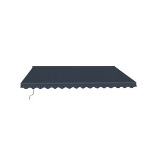 Manuelle einziehbare Markise - Cazeboo - VECCHIO - 4x3m - Premium-Stoff 320g/m² - Grau - UV-beständig - Beschattete Fläche 12m² – Bild 4