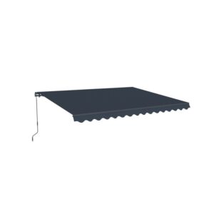 Manuelle einziehbare Markise - Cazeboo - VECCHIO - 4x3m - Premium-Stoff 320g/m² - Grau - UV-beständig - Beschattete Fläche 12m² – Bild 5
