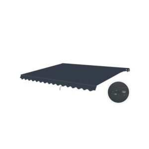 Manuelle einziehbare Markise - Cazeboo - VECCHIO - 4x3m - Premium-Stoff 320g/m² - Grau - UV-beständig - Beschattete Fläche 12m² – Bild 6